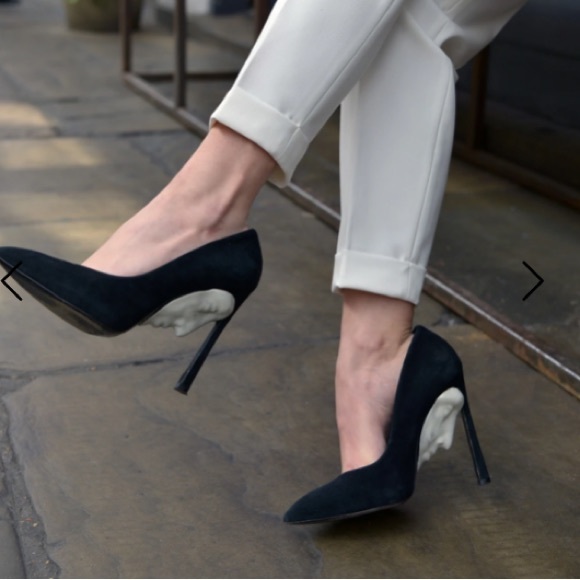 GANOR DOMINIC APOLLO 3D-DETAIL SUEDE PUMPS IN BLUE - Picture 12 of 16